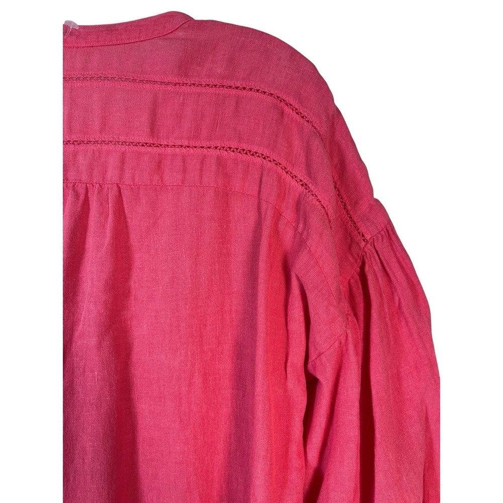 NWOT J McLaughlin Dress Sz L Nylee 100% Linen Coral Rose Pink 3/4 Sleeve Pockets - Picture 7 of 15